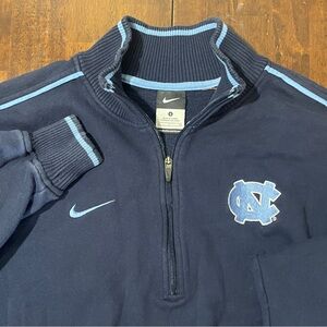 Nike Mens Small North Carolina Tar Heels 1/4 Zip Pullover NCAA UNC Basketball